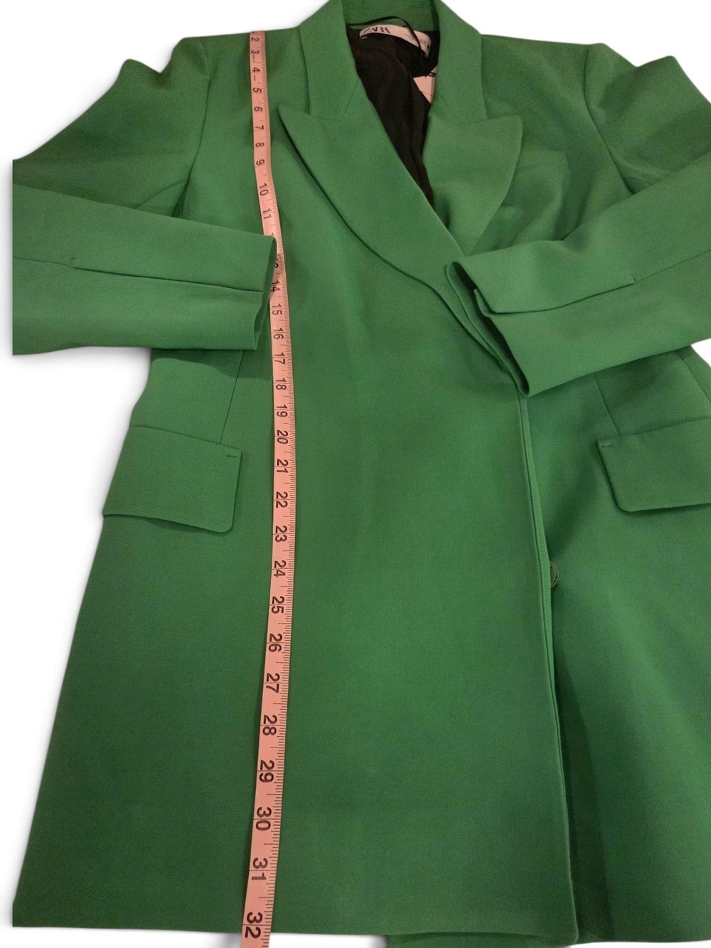 NWT Zara Green Tailored Blazer XL - Picture 4 of 10